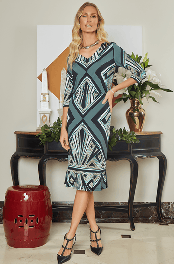 ONE UP - Vestido Bey Bey Verde